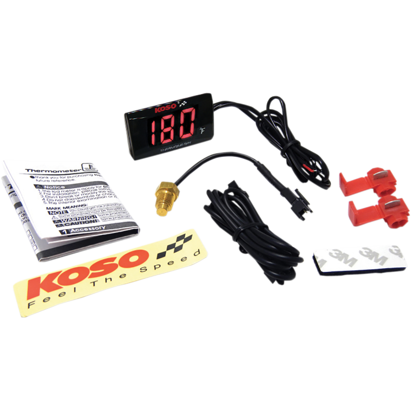 H2O TEMP GAUGE SUPER THIN RED DIGITS