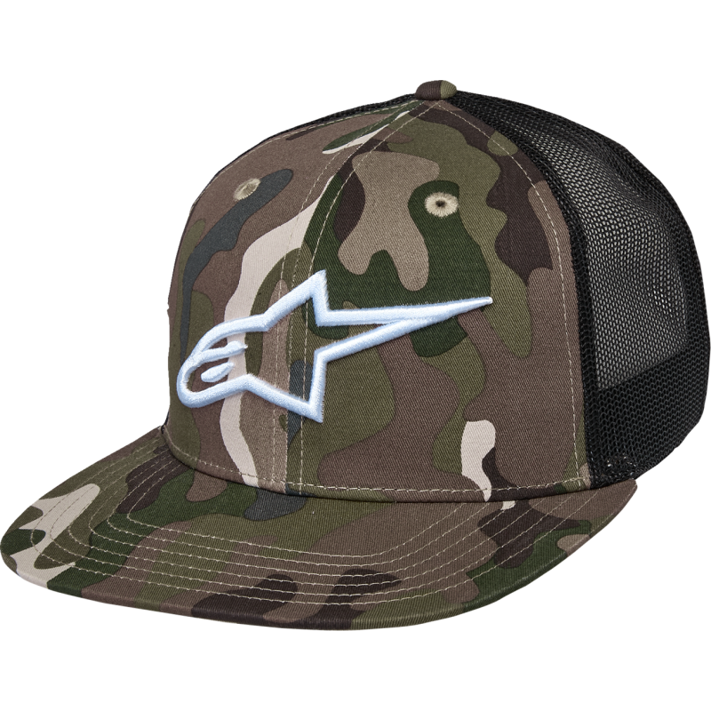 HAT TRUCKER CORP GREEN/CAMO O/S