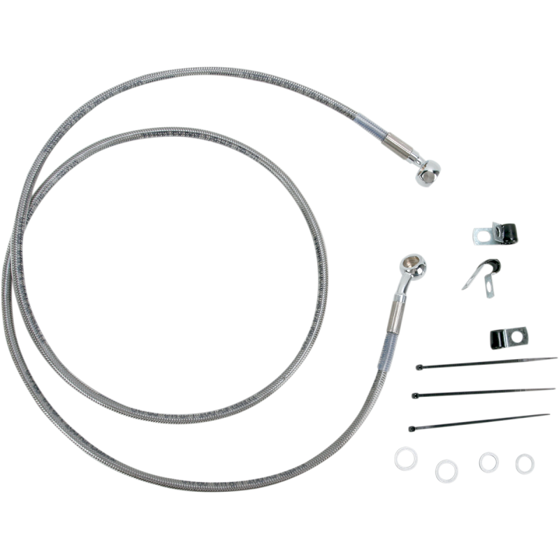 00-07 FLST/F FRT S/S BRAKE LINE KIT +8