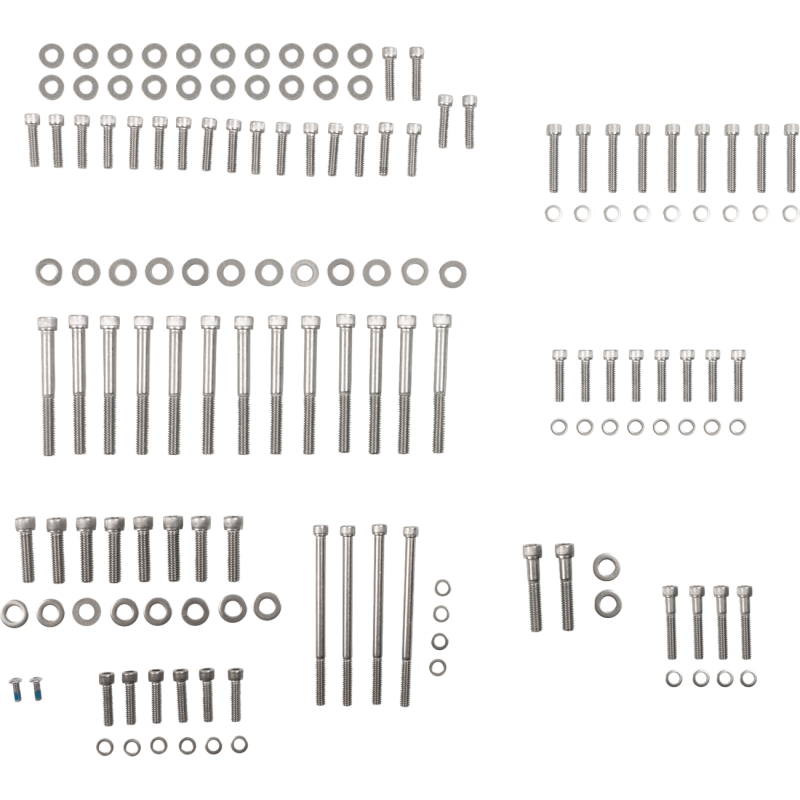 M8 ENGINE BOLT KIT SILVER