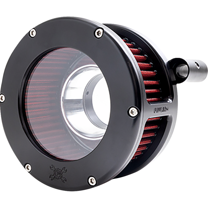 AIR CLEANER BA CLEAR COVER BLACK/RED 99-17 TC
