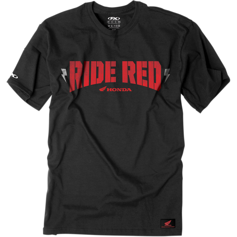 TEE RIDE RED BOLT BLK MD