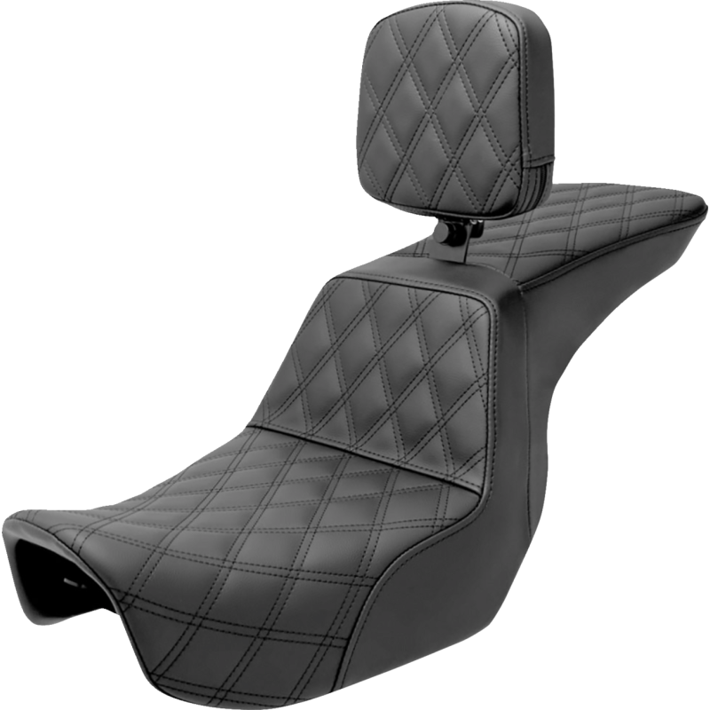 Tour Step-Up Seat - Backrest - Lat Stitch - Dyna '06-'17