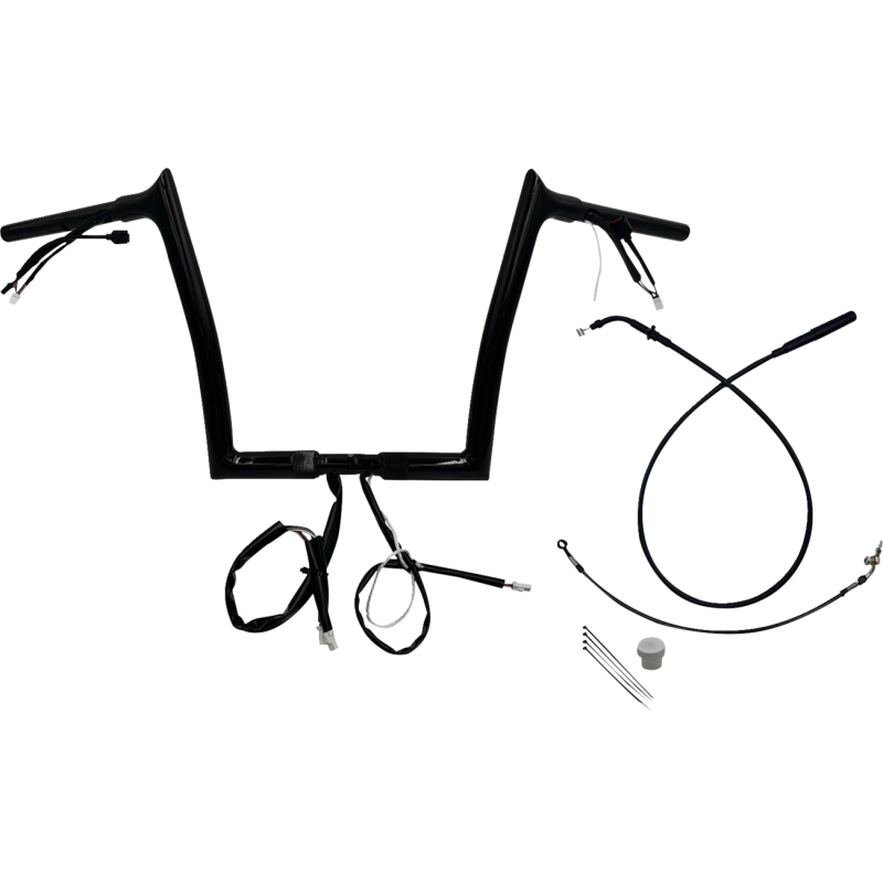1-1/4" EZ Install Pointed Top Handlebar - 12" - BLK