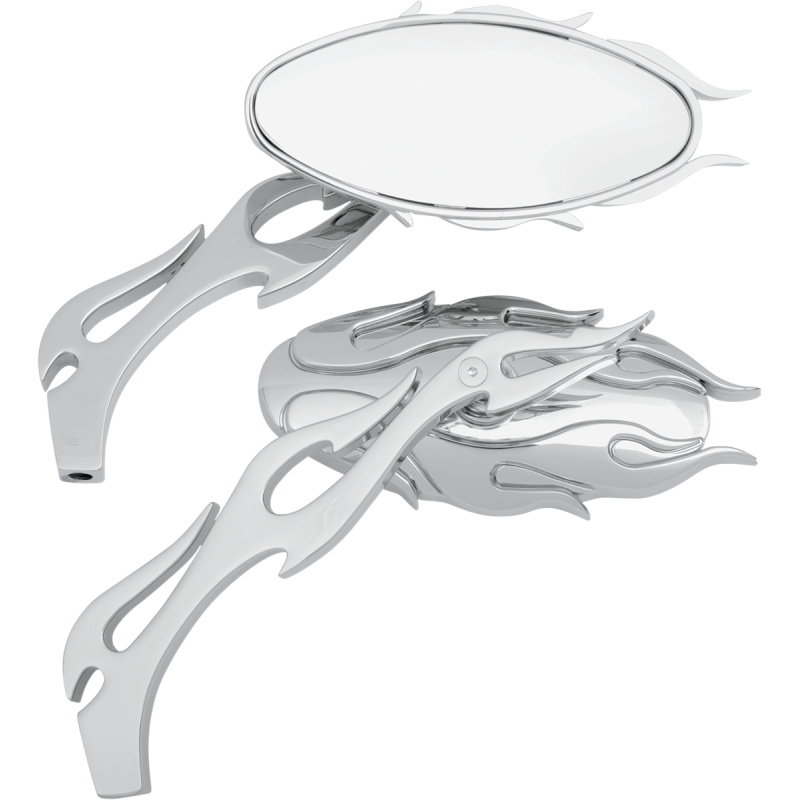 FLAME OVAL MIRROR CHROME (PR)
