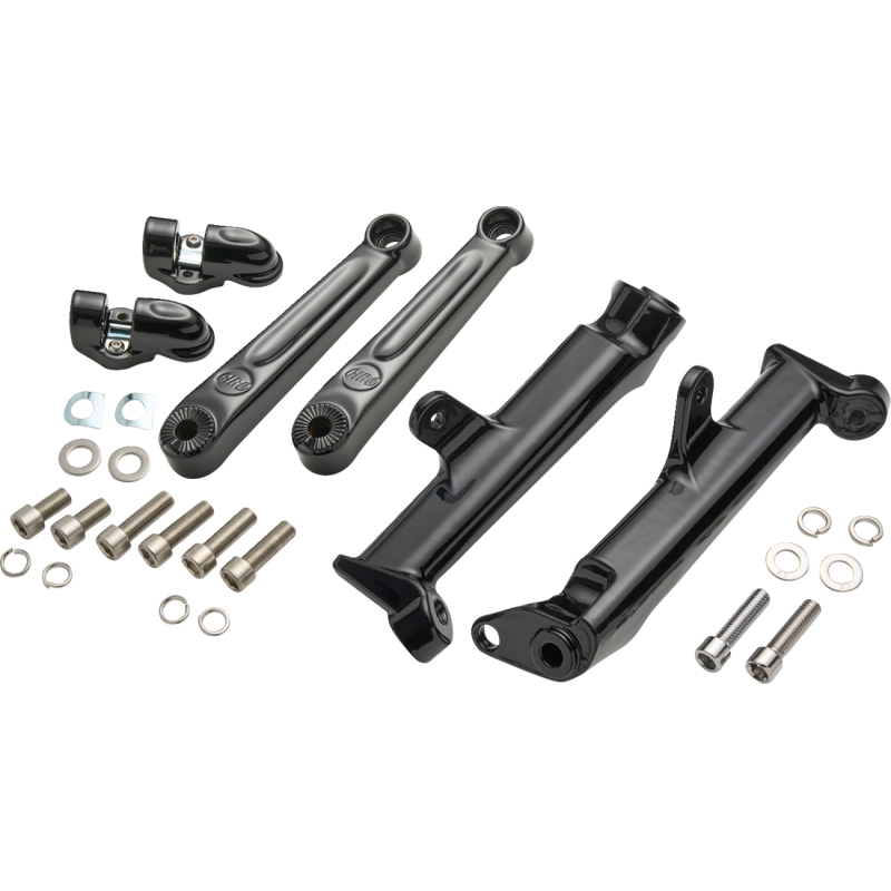 FRAME MOUNTED ADJUSTABLE HIGHWAY PEG MOUNT - EXTND  BLK