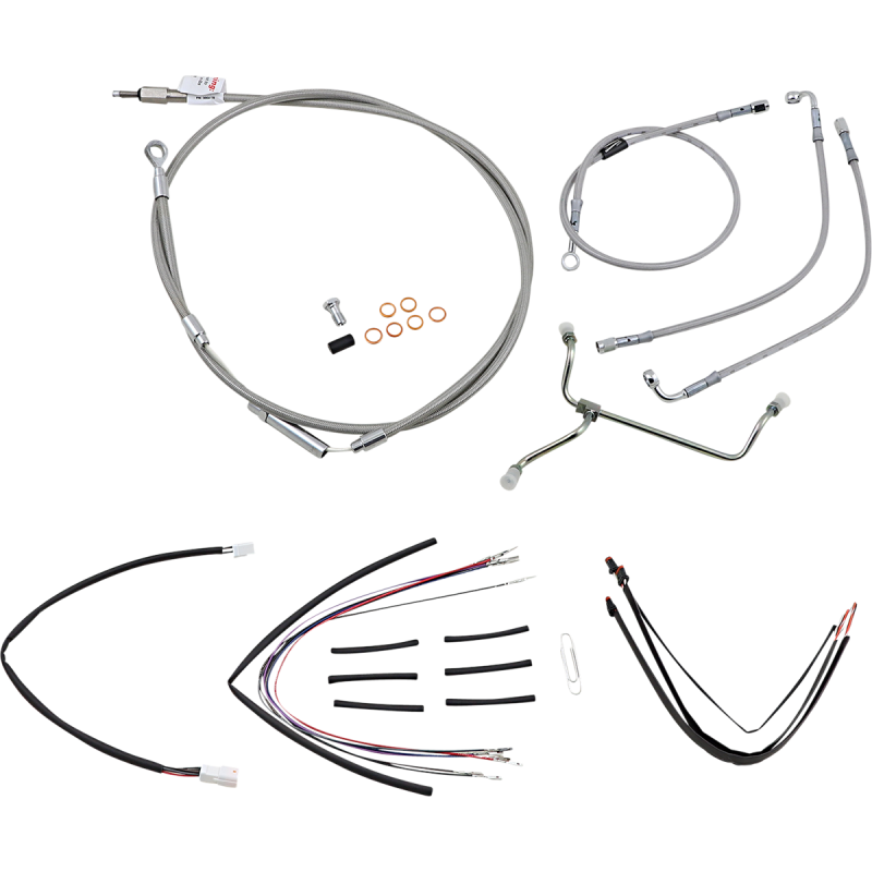 Handlebar Cable/Brake Line Kit - Complete - 14" Ape Hanger H