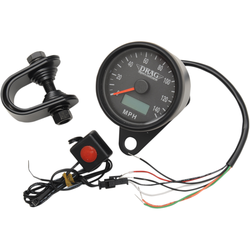 2.4" ELEC SPEEDO W/TRIP/ODO BLK/FACE