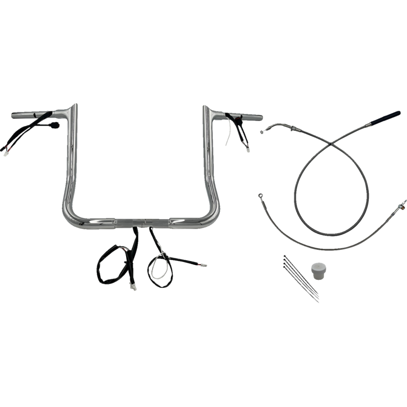 1-1/4" EZ Install Pointed Top Handlebar - 14" - CHR