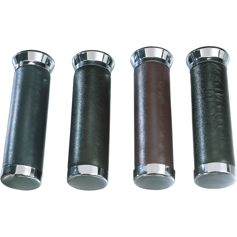 88-00 GL BLACK LEATHER GRIPS (PR)