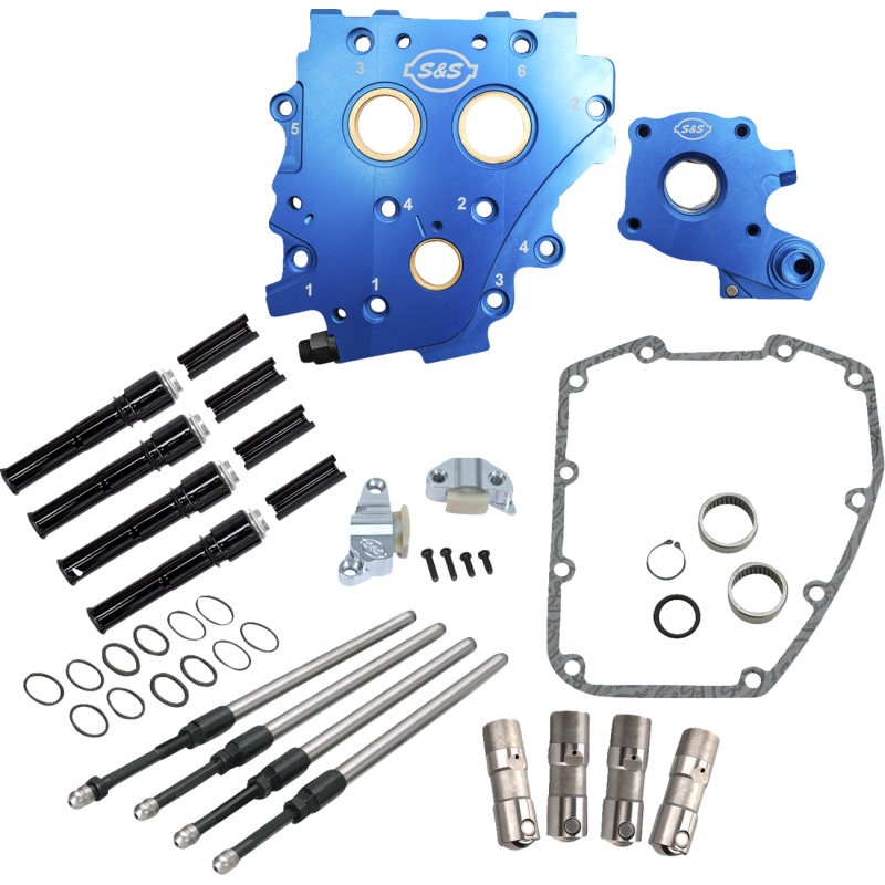 Cam Chest Kt w/o Cams Chain drive Oil cooled Blk P