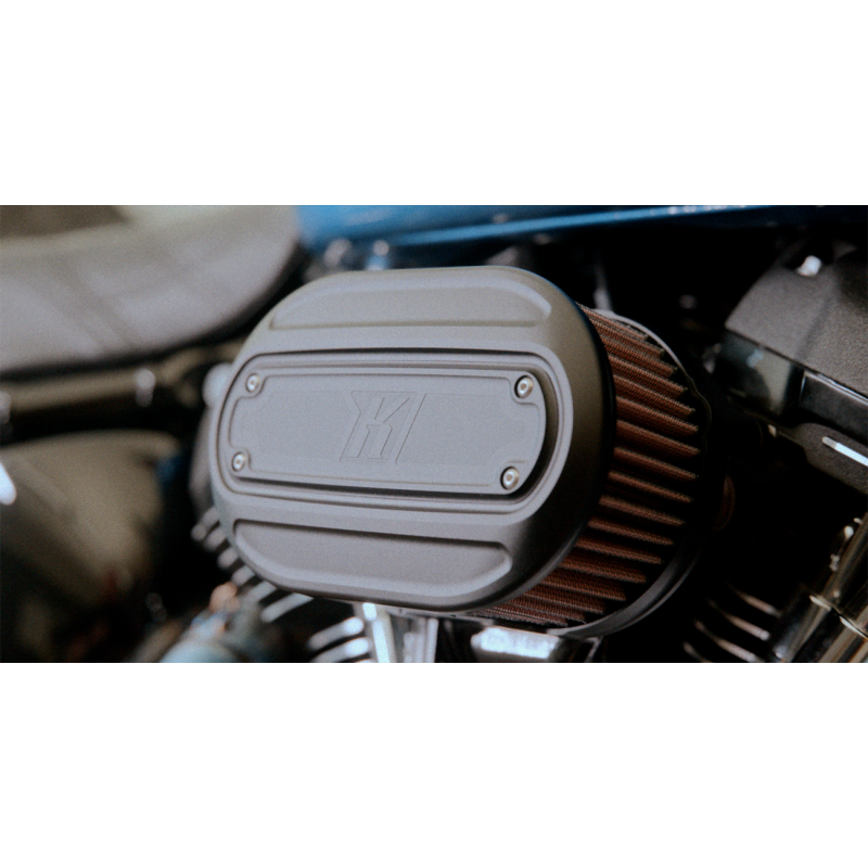 OVAL AIR CLEANER MILWAUKEE 8 BLACK