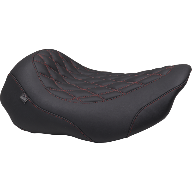 Wide Tripper Seat - Solo - Red Stitch - FLT/FLH 23-25