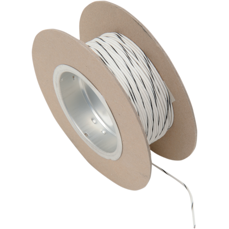 WIRE 18G 100' WHT/BLK