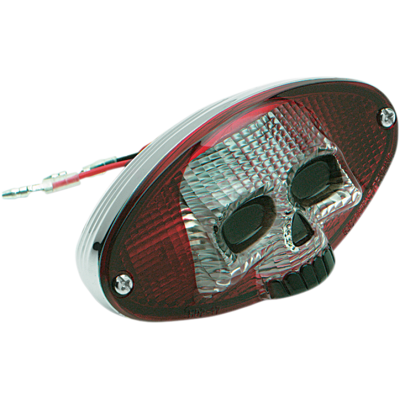3-D SKULL TAIL LIGHT W/RED BULB (EA)