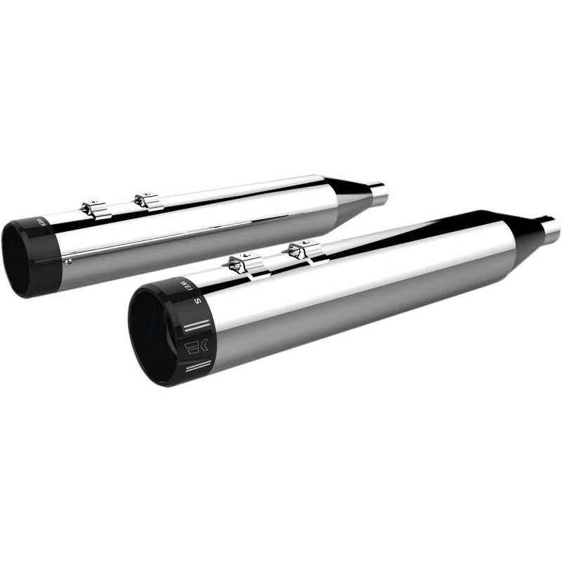 4.5" PERFORMANCE CHROME MUFFLERS W/KLASSIC BILLET TIPS