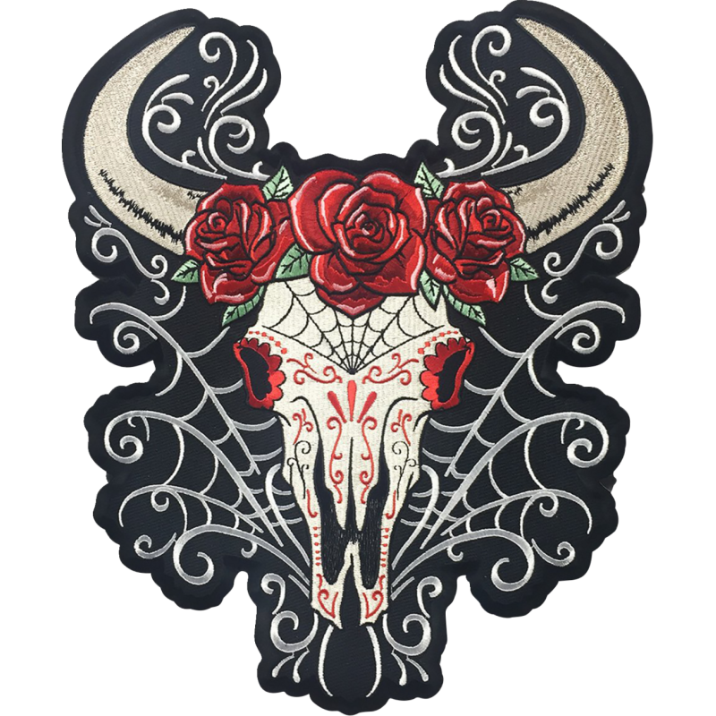 D.O.D Western Skull Large Embroidered Patch - Large