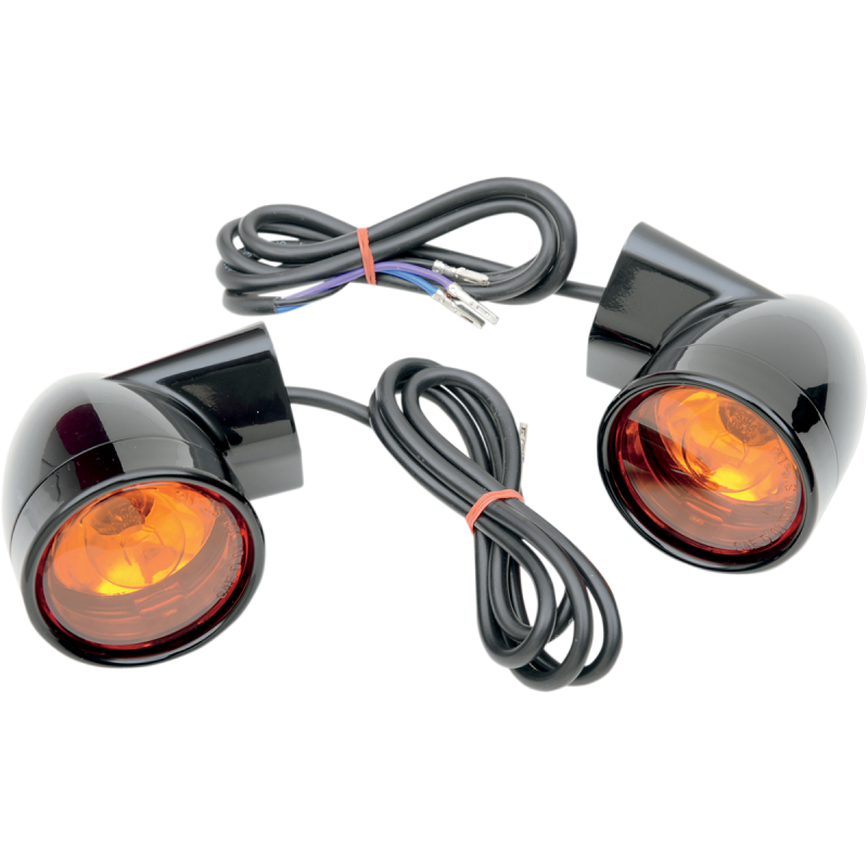 LIGHTS T/S BULLET BLK  94-19 FLHT PR
