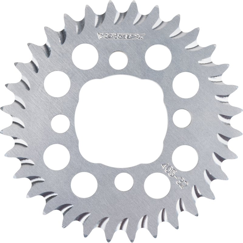 SPROCKET VORTEX ALUM REAR 420-32 TOOTH SLVR
