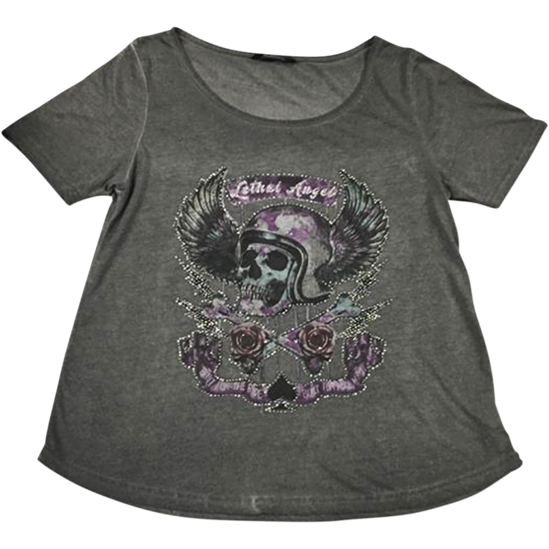 TEE WMN SINWHEELS GRY SM