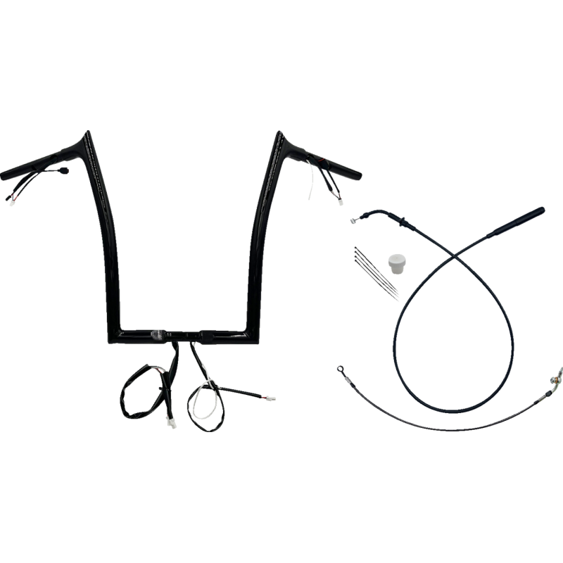 1-1/4" EZ Install Pointed Top Handlebar - 16" - BLK