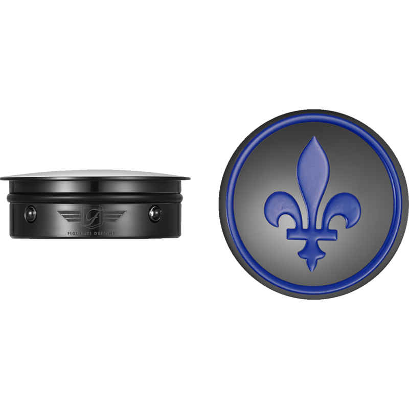 BLUE FLEUR-DE-LIS SWING ARM COVER BLACK