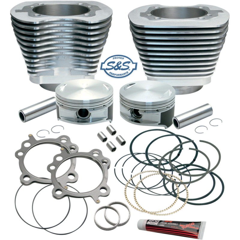 106" T/C CYL/PISTON KIT SILVER