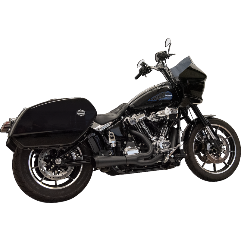 Exhaust Short Ripper 2:1 w Megaphone Blk 49State M8 Softail