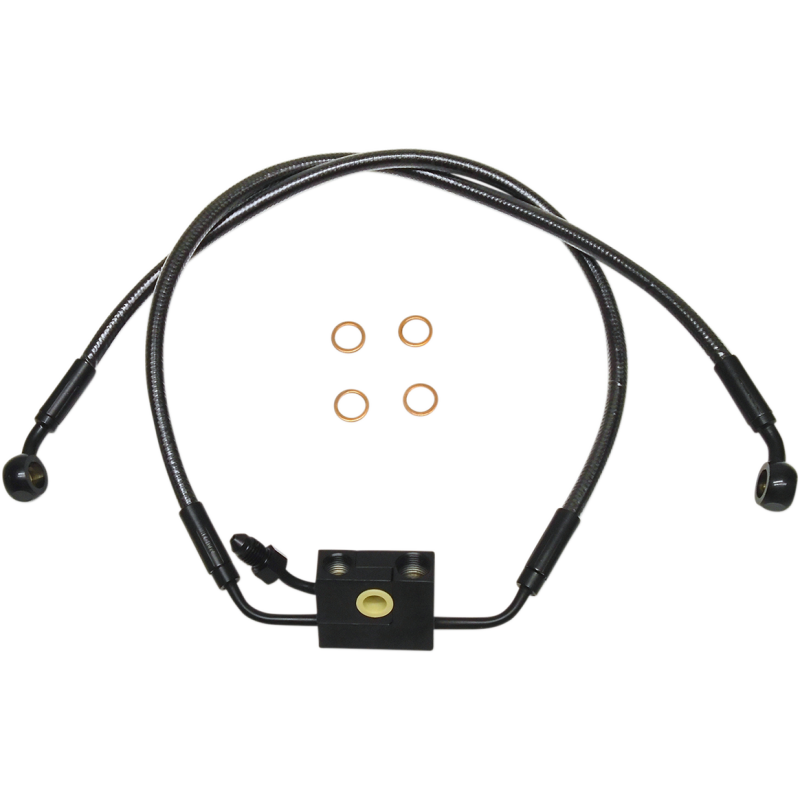 Designer Series Front Lower Brake Line Kit - Black Pearl