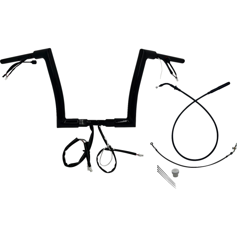 1-1/2" EZ Install Flat Top Handlebar - 12" - BLK