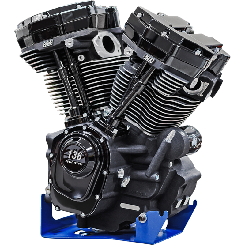 ENGINE MK136 BLACK OIL COOLED 550G CAM WBLACK 2017-UP M8
