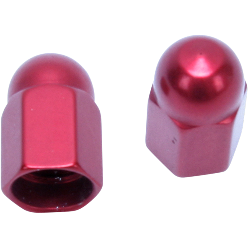 RED TIRE VALVE CAPS (2) BARNETT