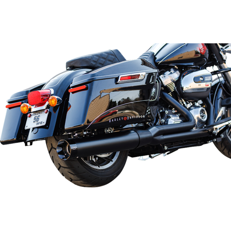 EXHAUST SIDEWINDER 2:1 BLACK M8 TOURING