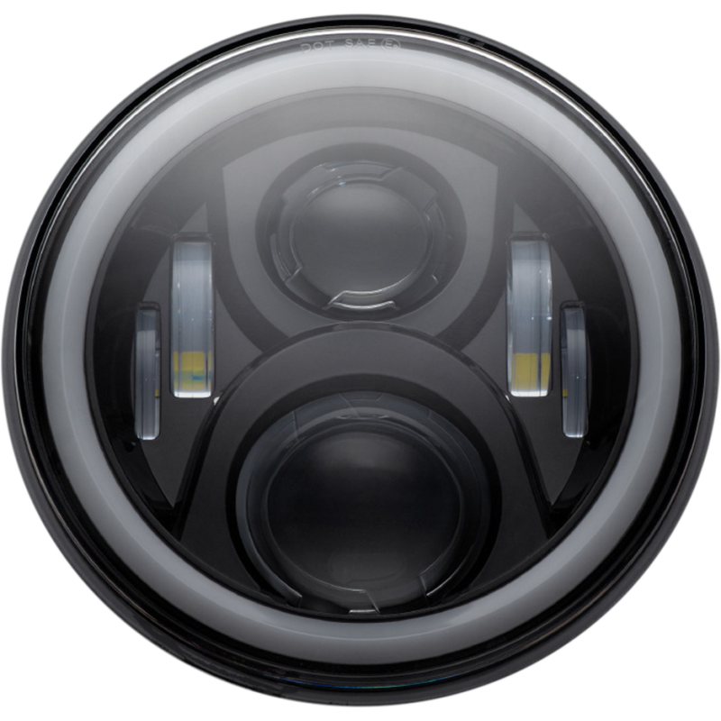 HEADLAMP 7"LED HALO BLK