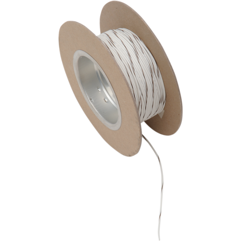 WIRE 18G 100' WHITE/BROWN