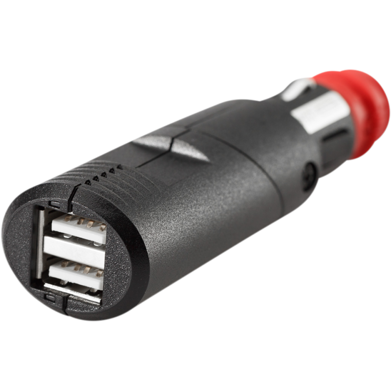 DBL USB POWER PORT W UNI PLUG 12VDIN CIG LIGHT 2X2100