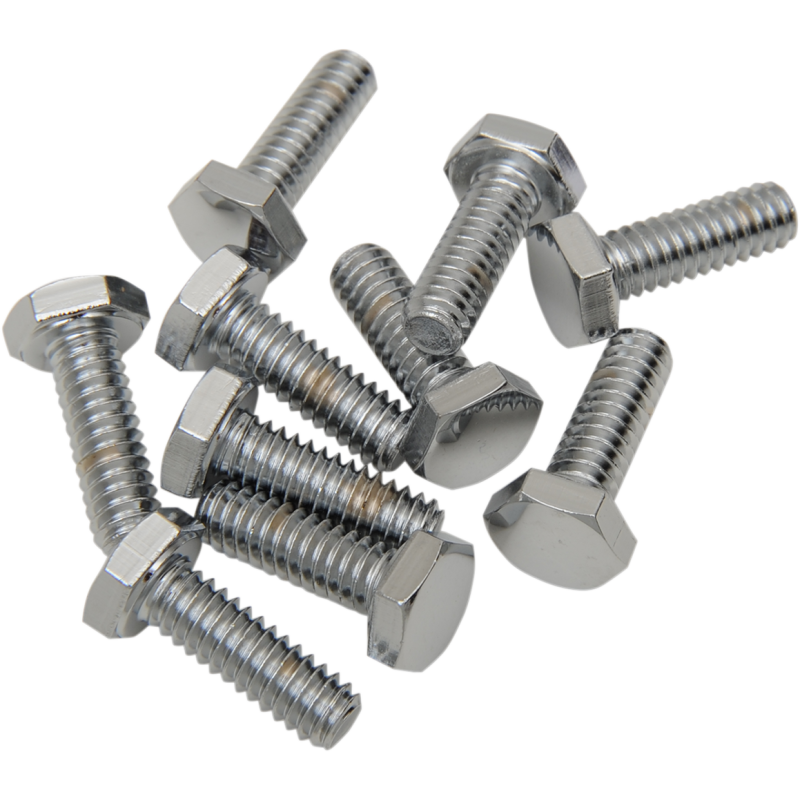 1/4-20X5/8 HEX BOLT COARSE (10) CY-CHROME