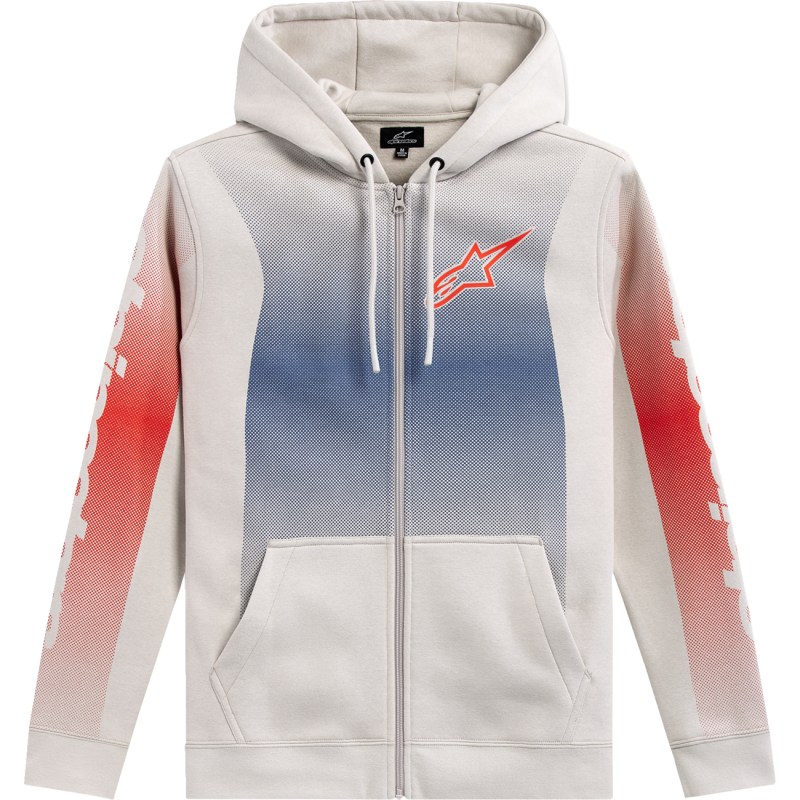 HOODIE ARISING WHT/BLUE/RD XL