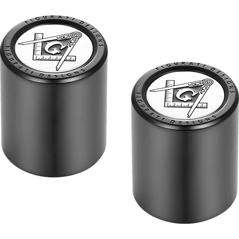 ND MAG DOCKING COVERS BLACK WITH MASONIC 25.2X32mm