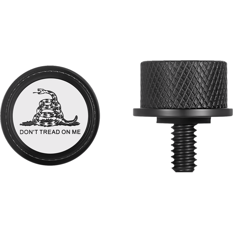 SEAT SCREW BLACK WITH 3M DON'T TREAD ON ME INSERT