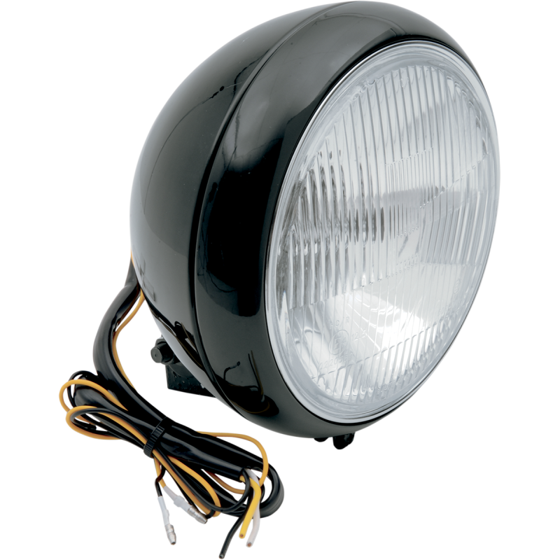 86-17 FLST 7" GL/BLACK H/LIGHT ASSMBLY
