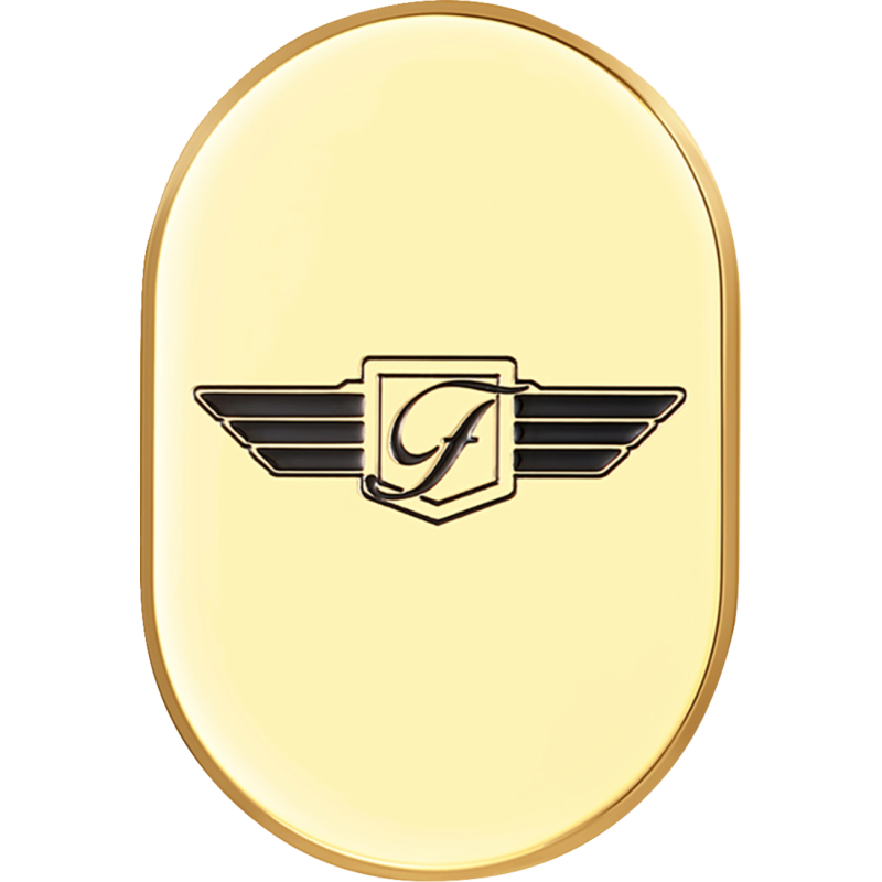 BACK FENDER COVER GOLD WITH FIGURATI DESIGNS LOGO-LEFT