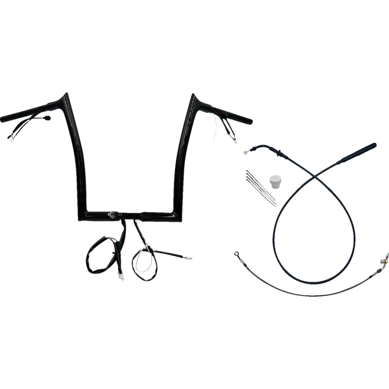 1-1/4" EZ Install Pointed Top Handlebar - 14" - BLK