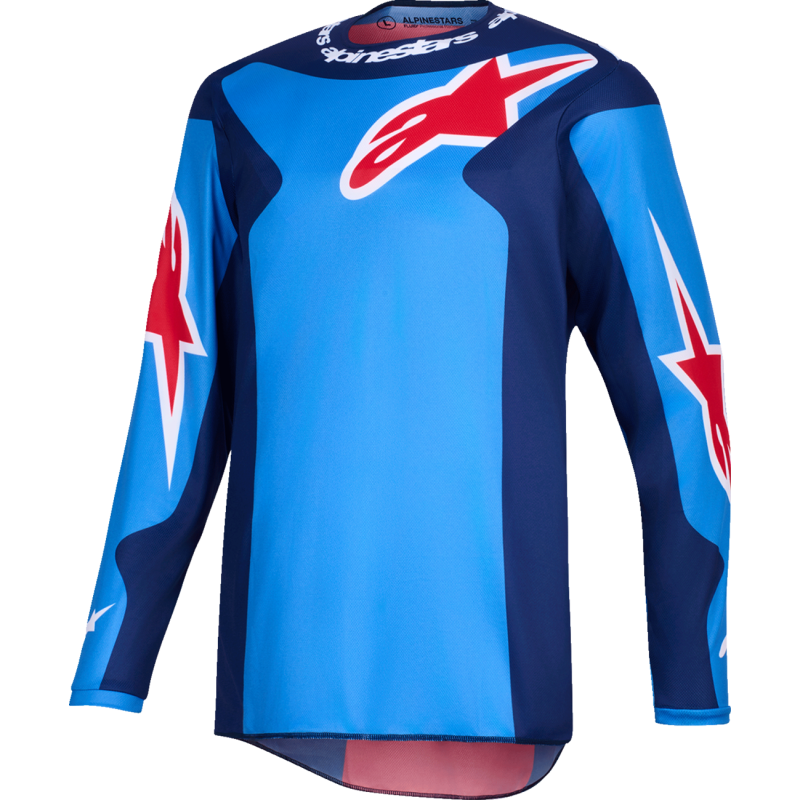 JERSEY FLUID GRID BLUE/RED XL