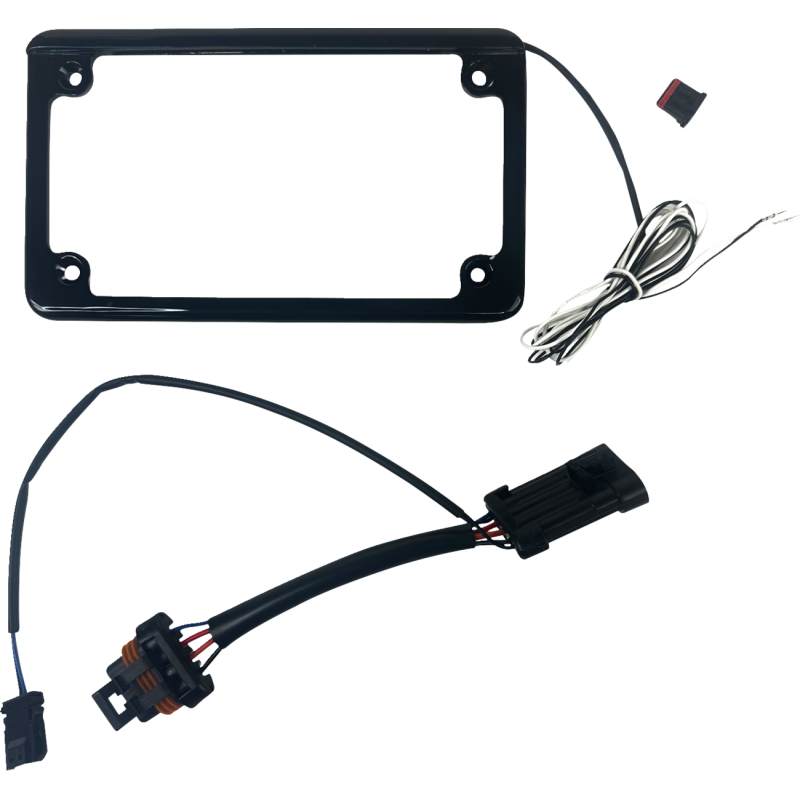 FRAME LICENSE PLATE LIGHTED SXS GLOSS BLACK