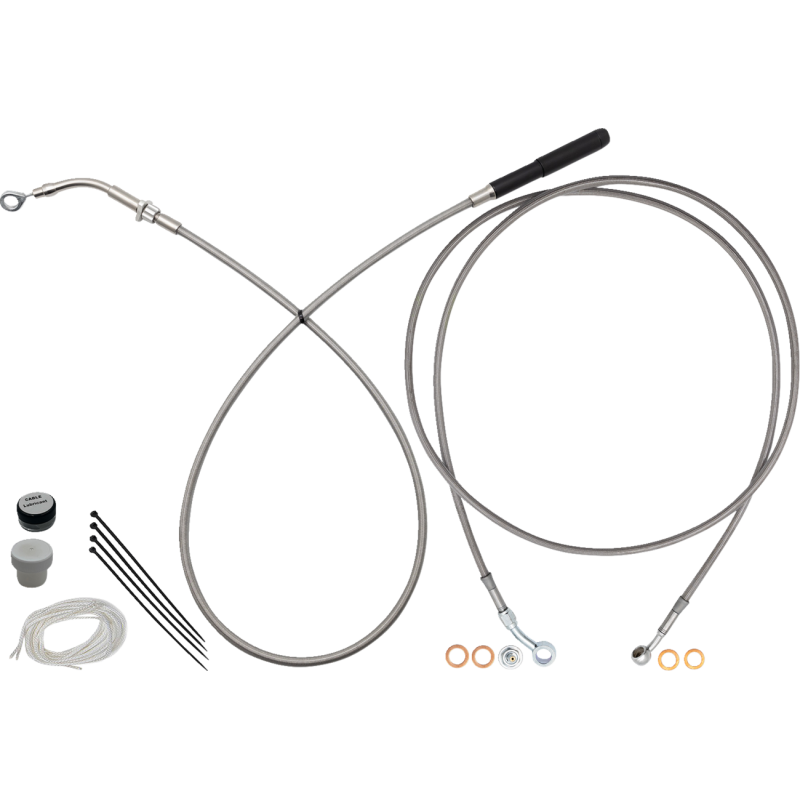 EZ Install Kit - 14" Handlebars-Upper Clutch FL-Braided SS