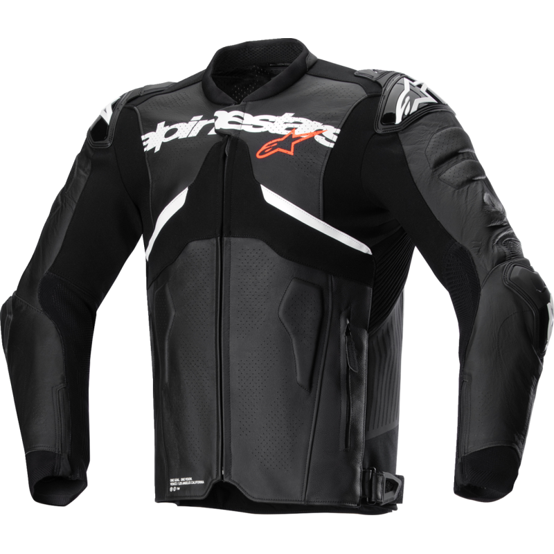 ATEM V5 LTHR JKT BLK/WHT 56