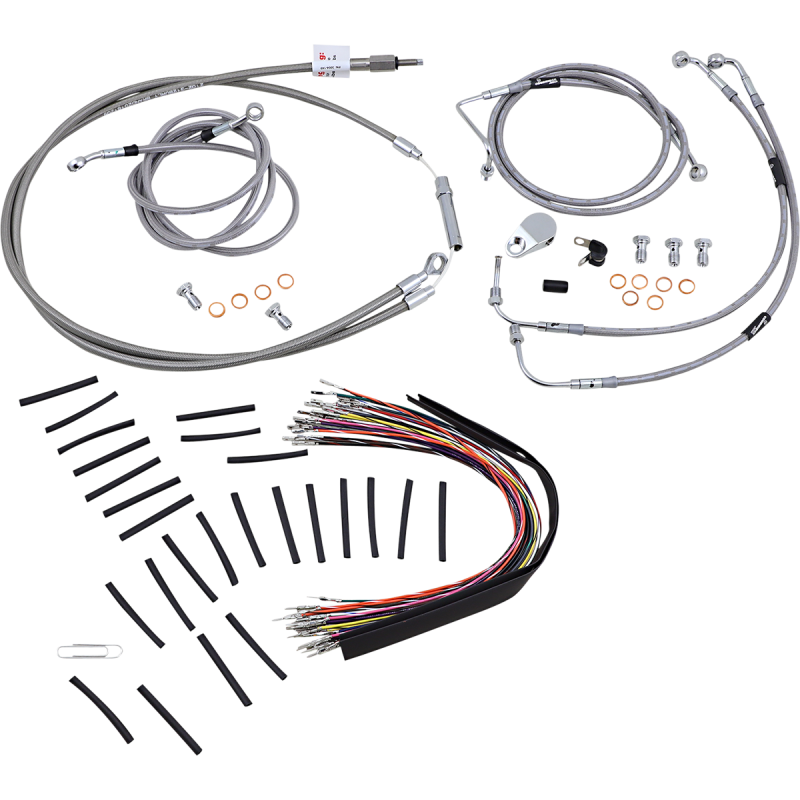 08-13 FLH 13" CABLE CONTROL KIT ABS S/S