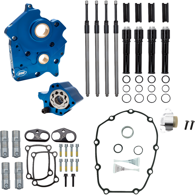 Cam Chest Kt w/o Cams Chain drive Oil cooled Blk P