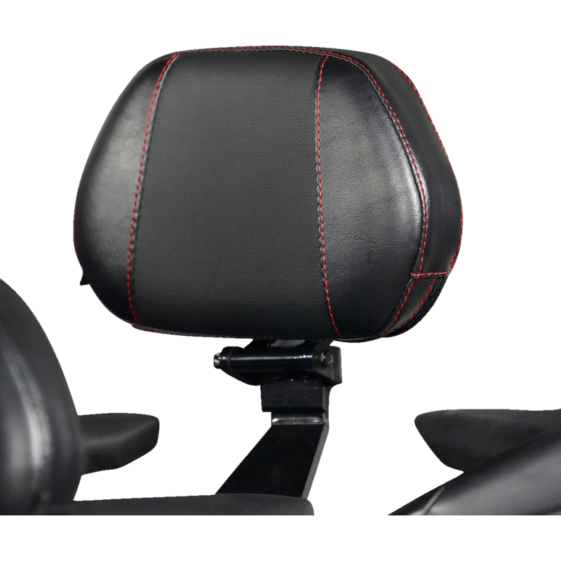 Ballistic Passenger Backrest - Bl w/ Red Sitch - Ryker 19-23